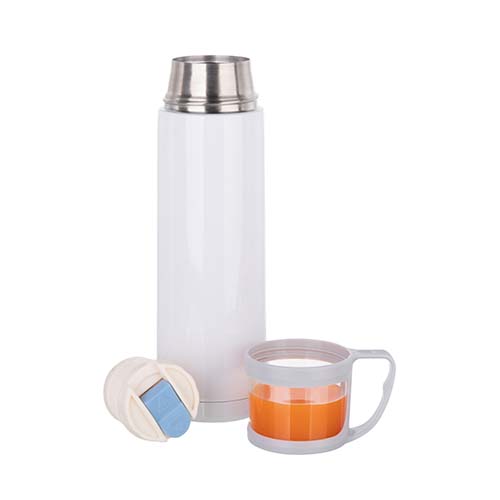 Botella 500ml con tapa transparente acero inoxidable