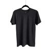 Camiseta de Algodón Blend Cuello Redondo para Caballero Negro Jaspe