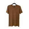 Camiseta de Algodón Triblend Cuello Redondo para Caballero – Café – Bones.