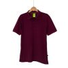 Camiseta tipo Polo tela Piqué 100% poliéster para Caballero – Vino