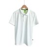 Camiseta tipo Polo tela Piqué 100% poliéster para Caballero – Blanco