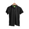 Camiseta tipo Polo tela Piqué 100% poliéster para Dama – Negro