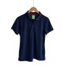 Camiseta tipo Polo tela Piqué 100% poliéster para Dama – Azul Marino