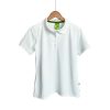 Camiseta tipo Polo tela Piqué 100% poliéster para Dama – Blanco