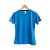 Camiseta de Tela Deportiva para Dama – Azul Eléctrico