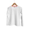 Camiseta de Tela Deportiva para Dama – Manga Larga – Blanca