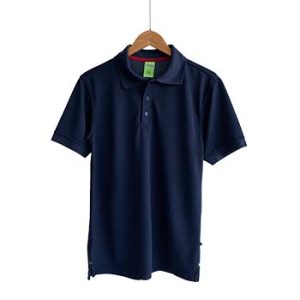Camiseta tipo Polo tela Piqué 100% poliéster para Caballero – Azul Marino
