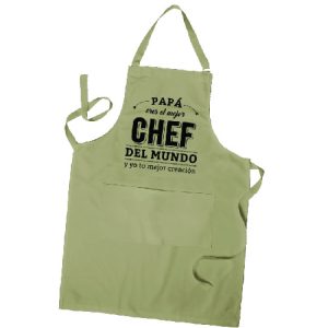 DELANTAL BEIGE ARMY PARRILLERO CON BOLSA