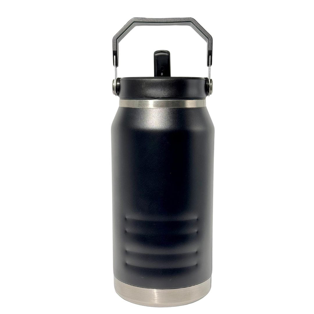 BOTELLA TERMICA NEGRA 1 LITRO CON AGARRADERA - 3469