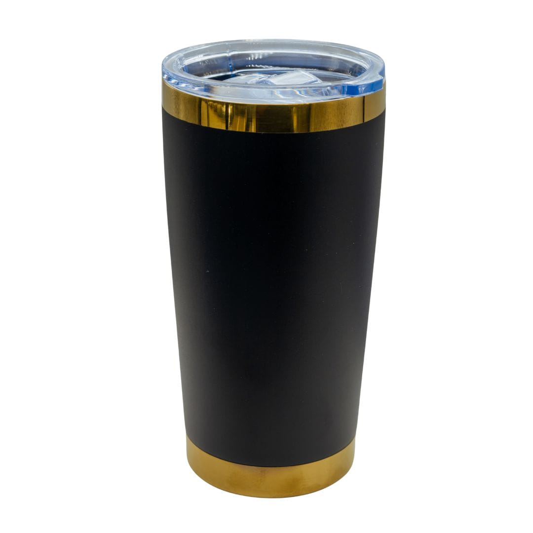 TUMBLER NEGRO-DORADO 20 ONZ GRAB LASER - 3619