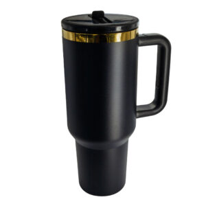 TUMBLERS NEGRO-DORADO 40 ONZ GRAB LASER - 3628