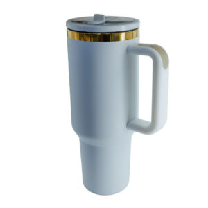 TUMBLERS BLANCO-DORADO 40 ONZ GRAB LASER - 3630
