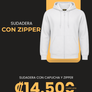SUDADERA CON CAPUCHA Y ZIPPER 260G UNISEX