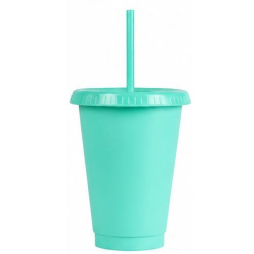 VASO PLASTICO MENTA CON PAJILA 16 ONZ X UNIDAD- 3996