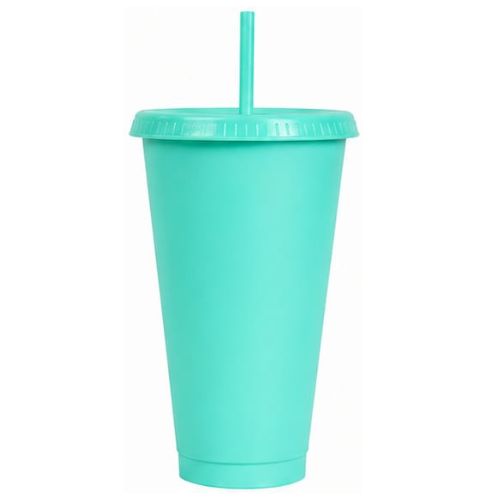 VASO PLASTICO MENTA CON PAJILA 24 ONZ X UNIDAD- 4002