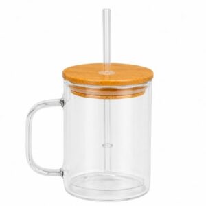 VASO DE VIDRIO DOBLE PARED CON ASA 15ONZ - 4018