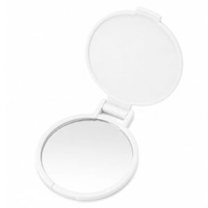 ESPEJO PLASTICO DE BOLSILLO 6X7CM - BLANCO - 4086