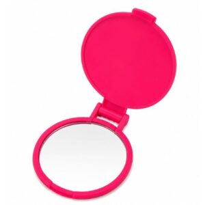 ESPEJO PLASTICO DE BOLSILLO 6X7CM - FUCSIA - 4088